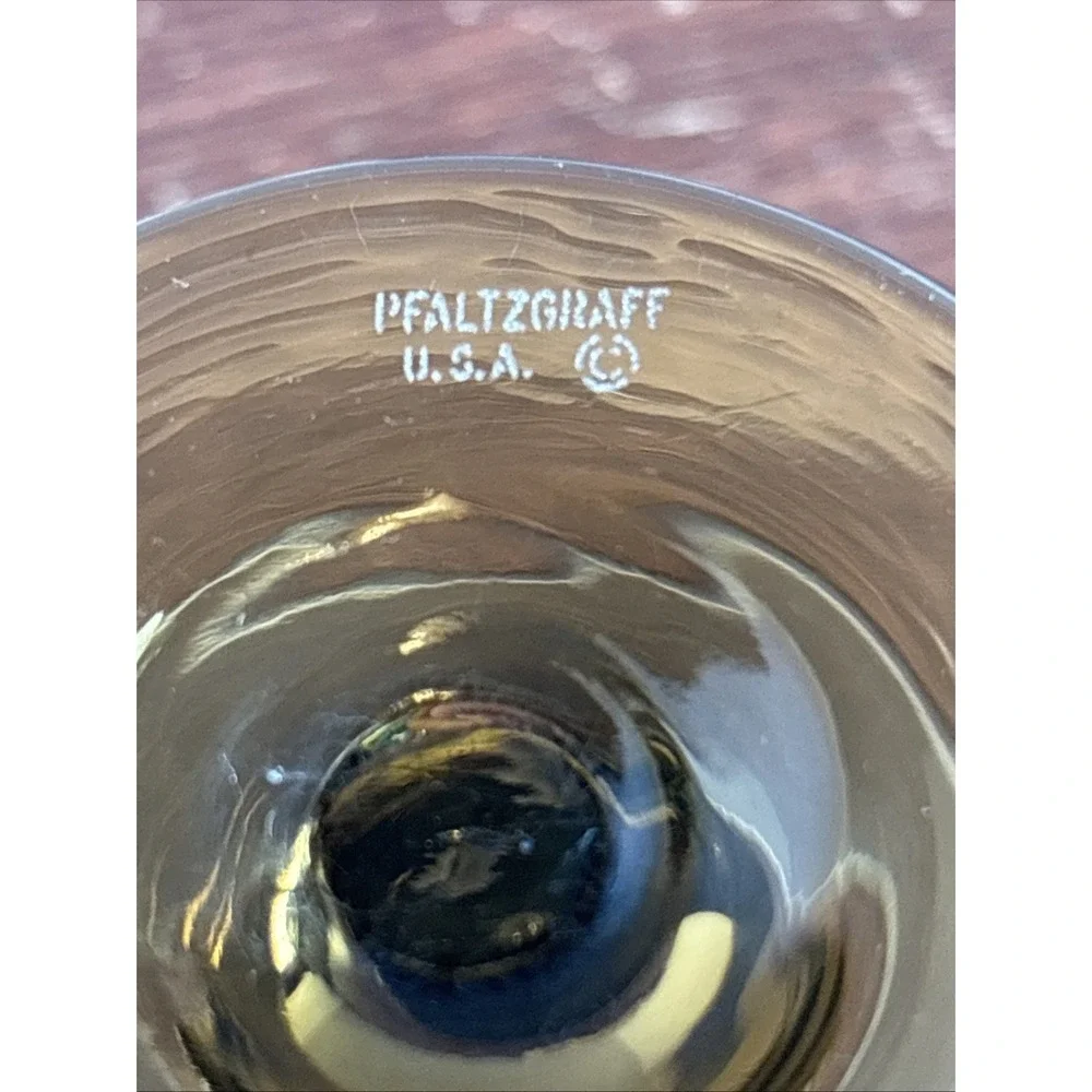Pfaltzgraff Village Brown 6 oz‎ Wine Glass Water Stem Goblet 5-1/4